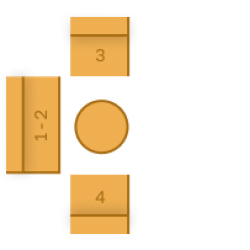 Бронь стола + диван на четверых